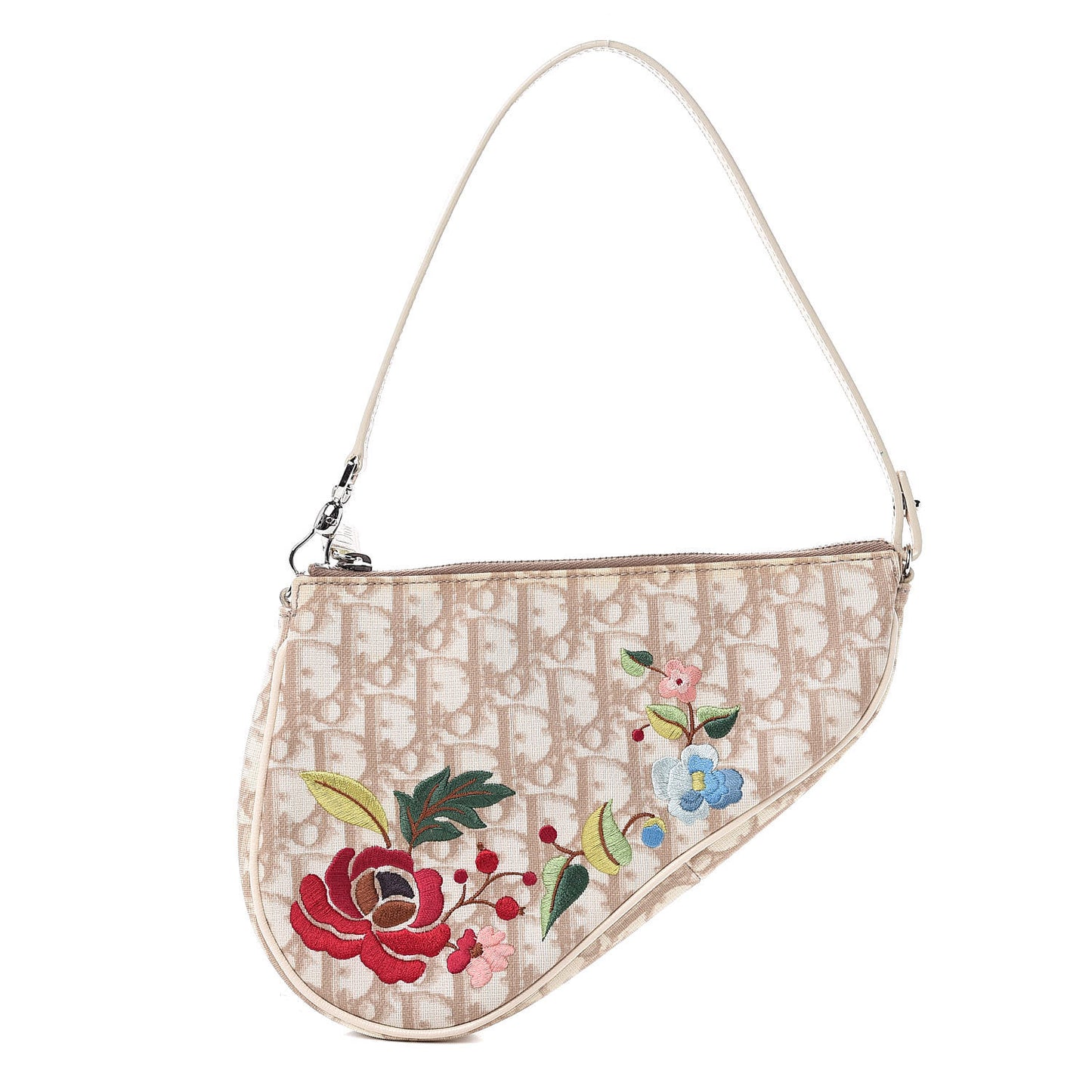 Monogram Vintage Flowers Mini Saddle Bag Beige