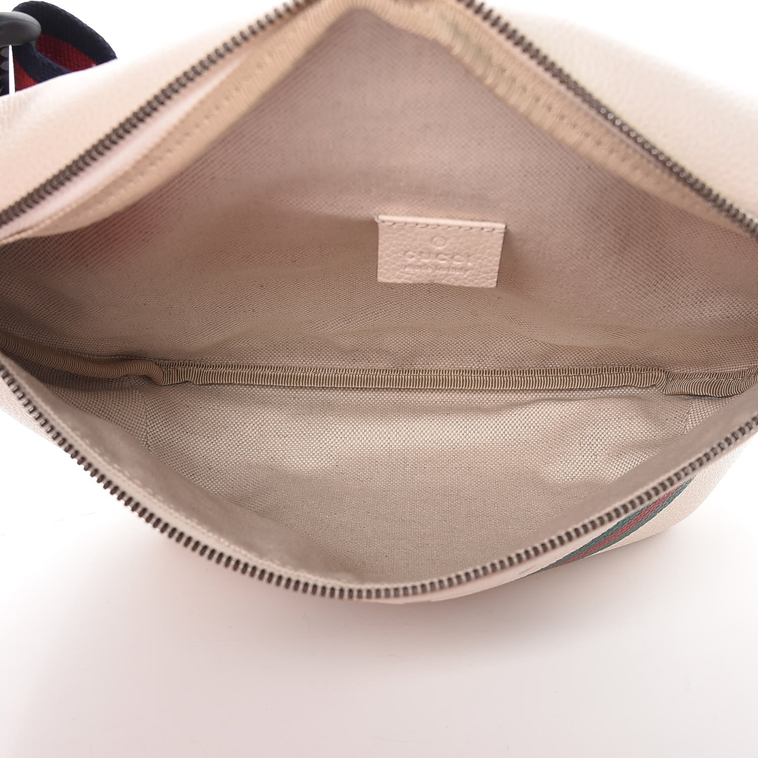 Gucci Grained Calfskin Logo Belt Bag White 5 of 11