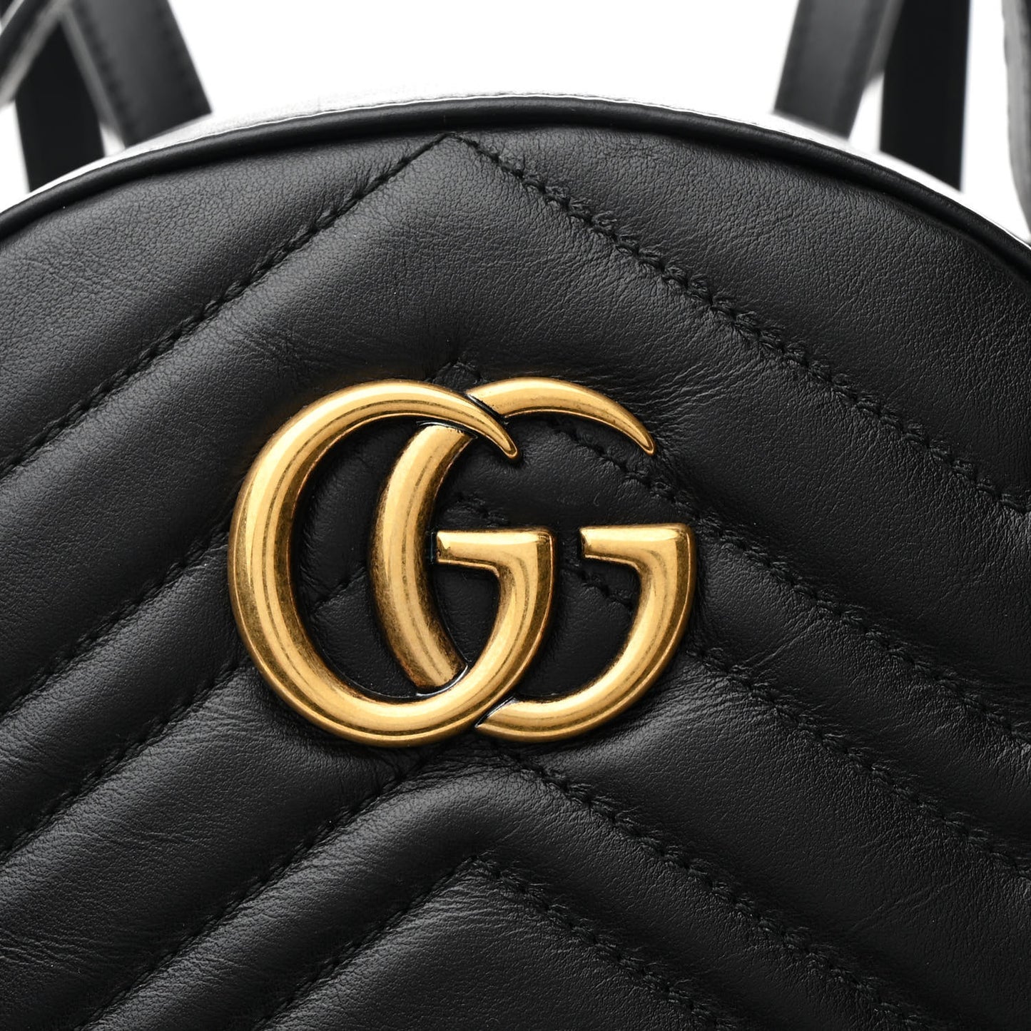Calfskin Matelasse GG Marmont Dome Backpack Black