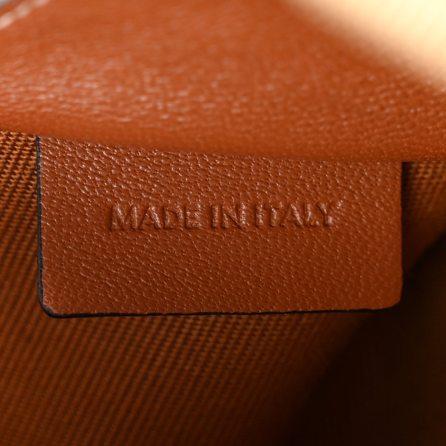 Triomphe Canvas Calfskin Small Cosmetic Pouch Tan