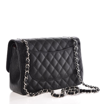 Chanel Caviar Quilted Jumbo Double Flap Black 3 of 10