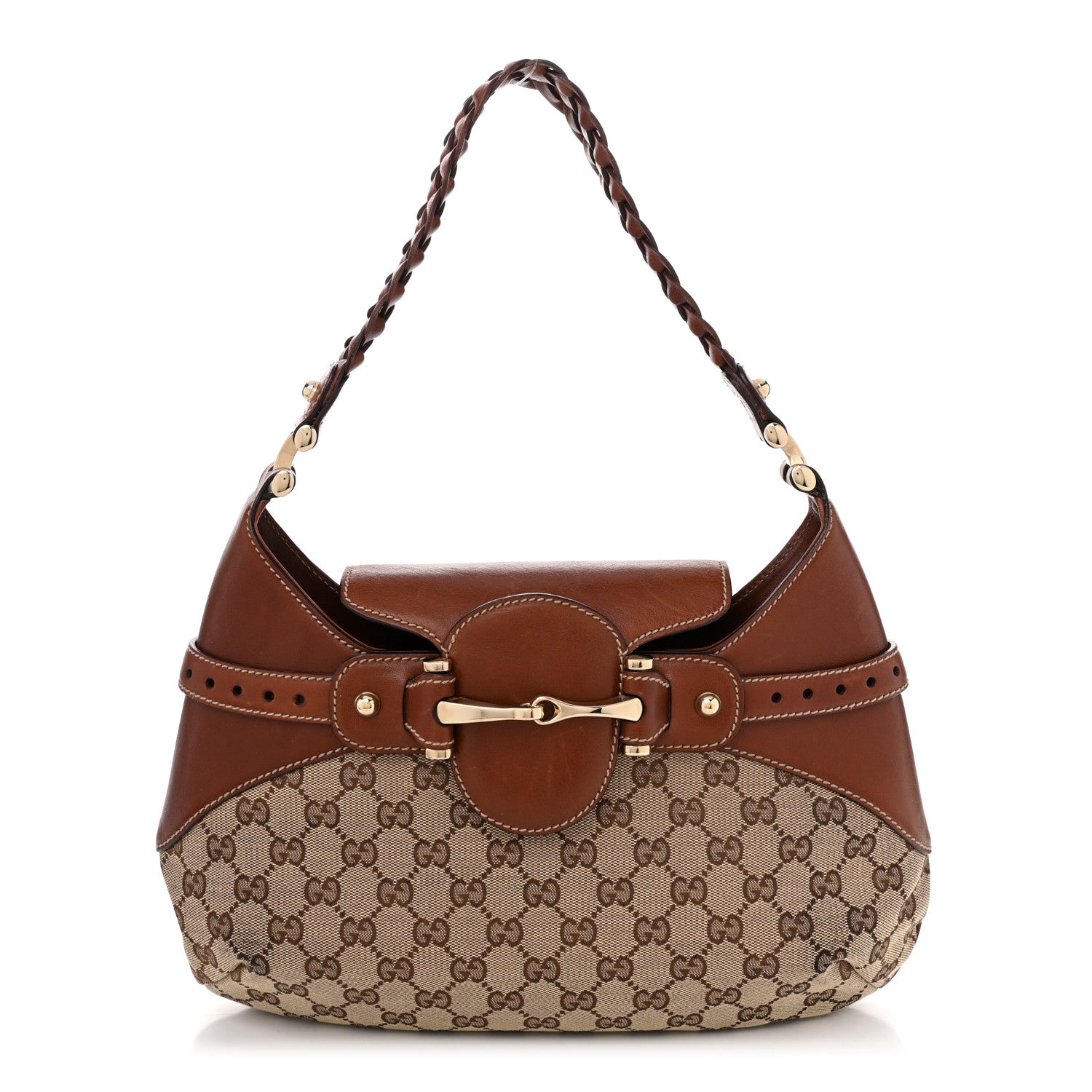Gucci Monogram Pelham Shoulder Bag Brown 1 of 11