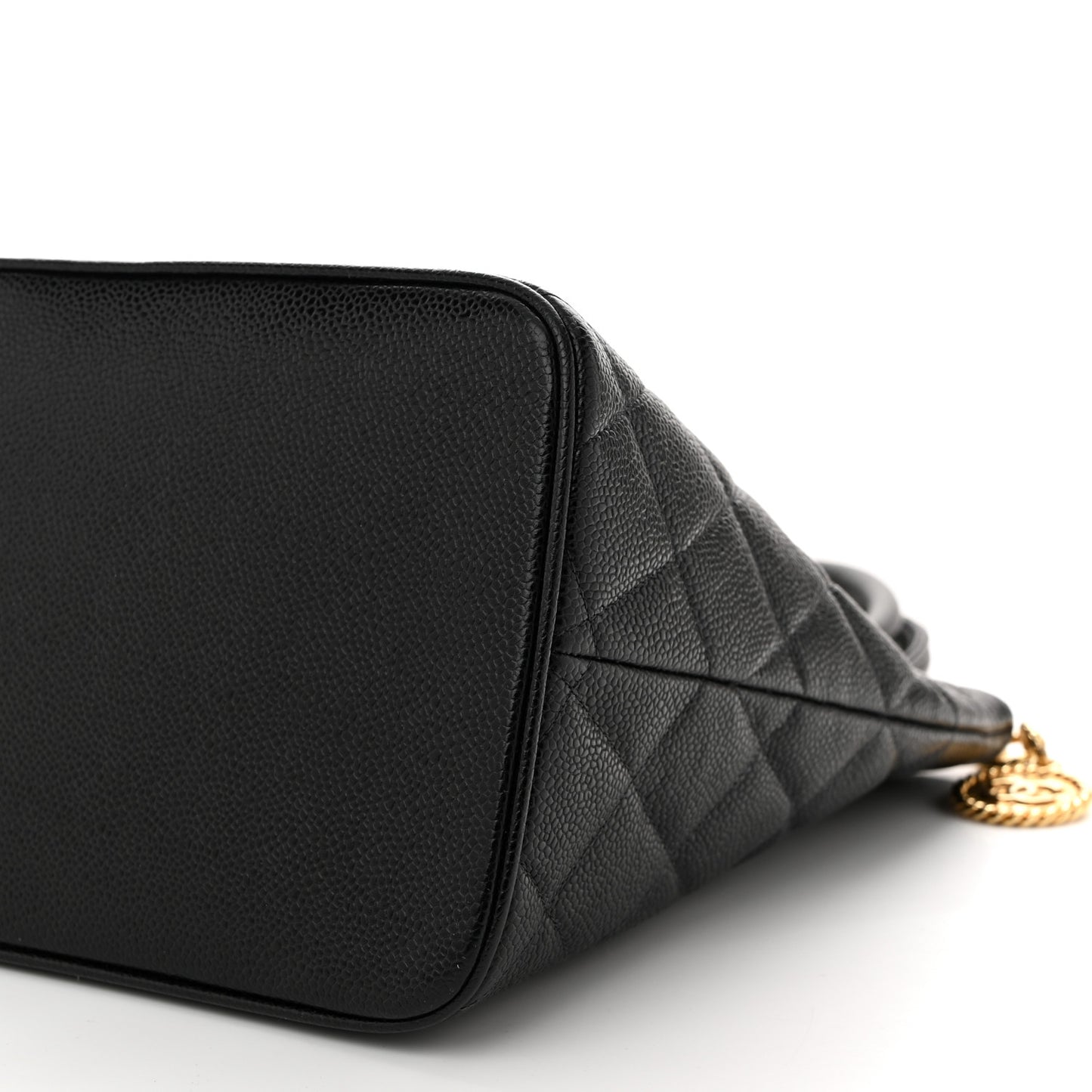 Caviar Quilted Medallion Tote Black