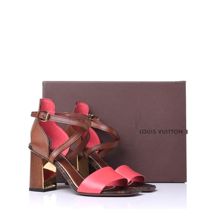 Louis Vuitton Calfskin Monogram Voyage Sandals 36.5 Grenade 11 of 11