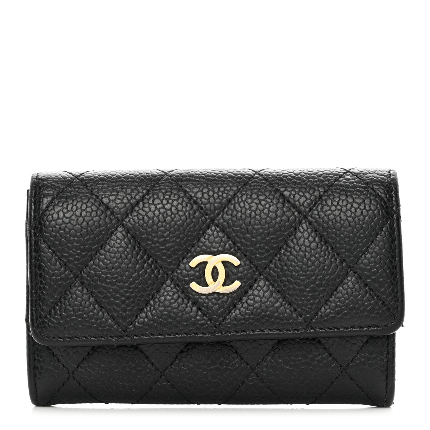 Chanel Caviar Quilted Flap Card Holder Black 1 of 11