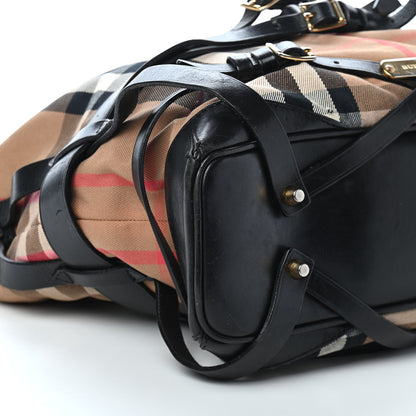 Burberry House Check Bridle Calfskin Medium Gosford Hobo Black 7 of 11