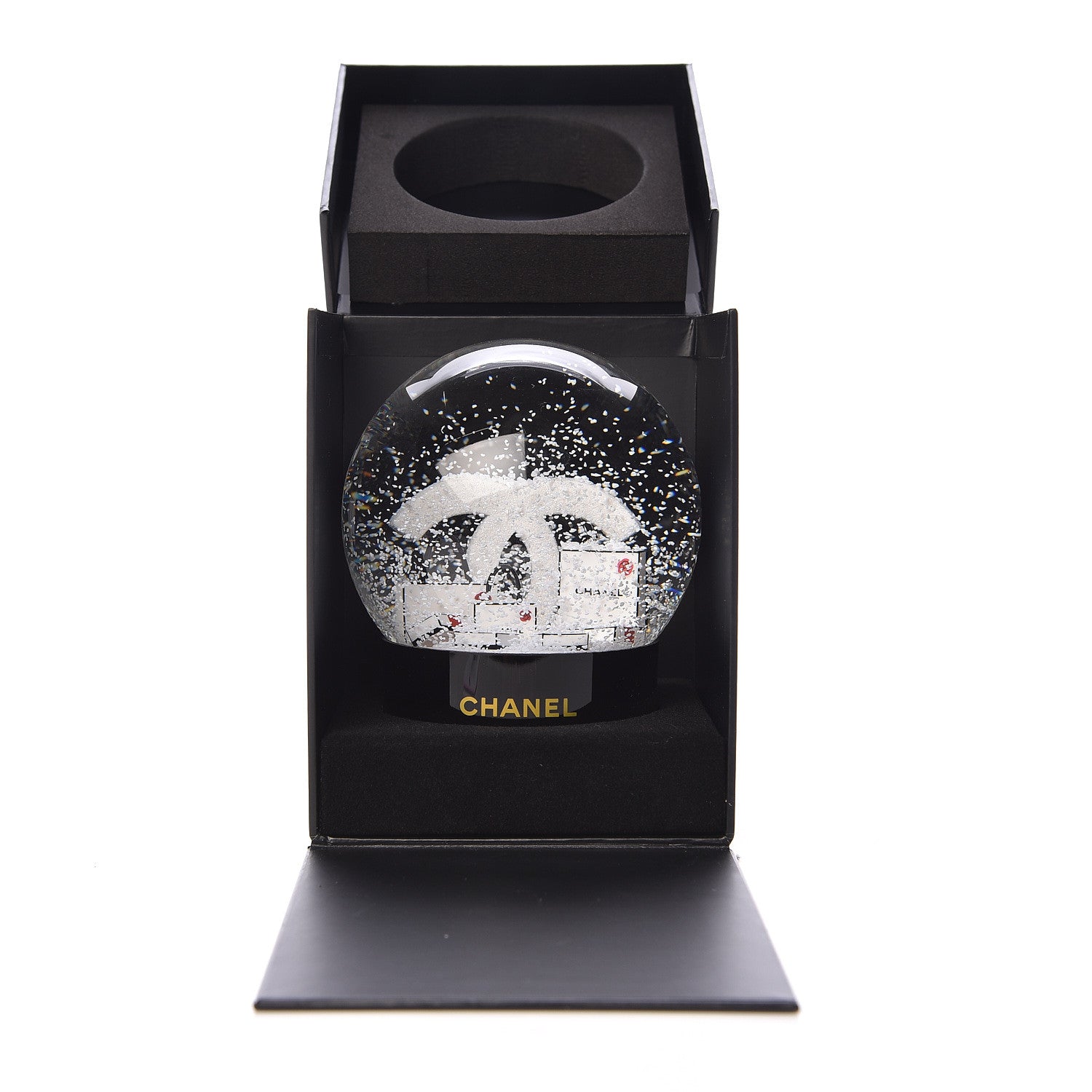 Chanel Glass CC Shopping Bag Snow Globe 4 of 4