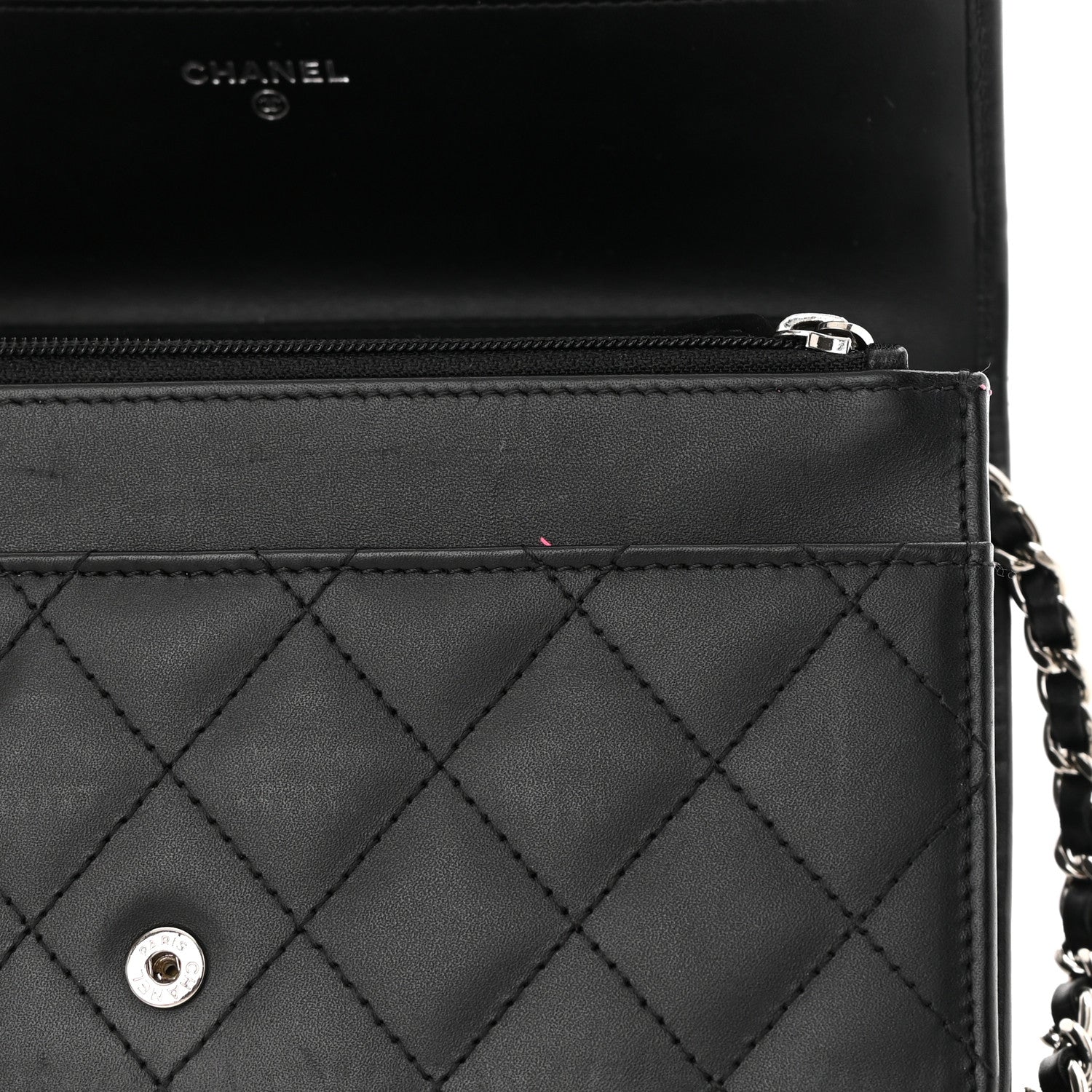 Chanel Calfskin Quilted Cambon Wallet On Chain WOC Black 14 of 17