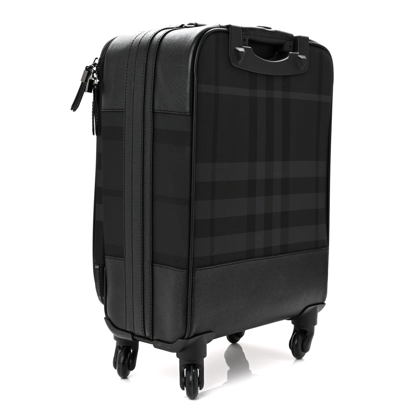 Smoked Check Carry-On Suitcase Black