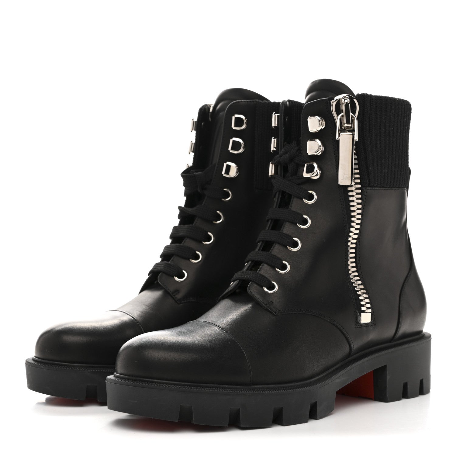 Christian Louboutin Calfskin Quilted En Hiver Boots 37 Black 4 of 8