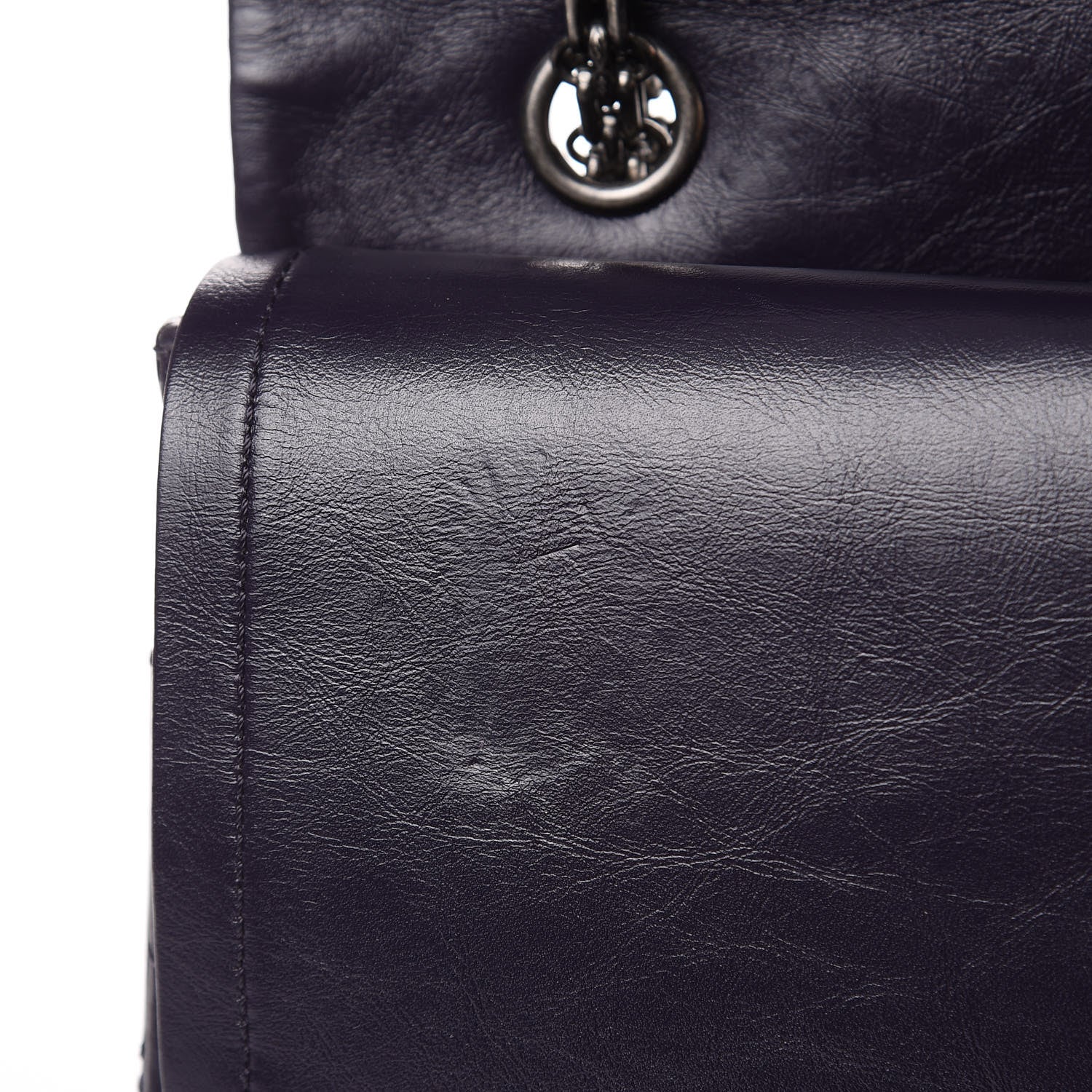Chanel Aged Calfskin Quilted 2.55 Reissue 227 Flap Dark Purple 11 of 12
