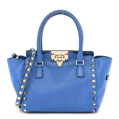Valentino Garavani Vitello Mini Rockstud Double Handle Tote Light Sapphire 1 of 13