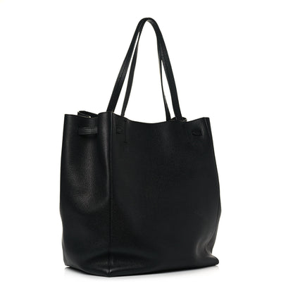 Celine Soft Grained Calfskin Small Belt Cabas Black 2 of 10
