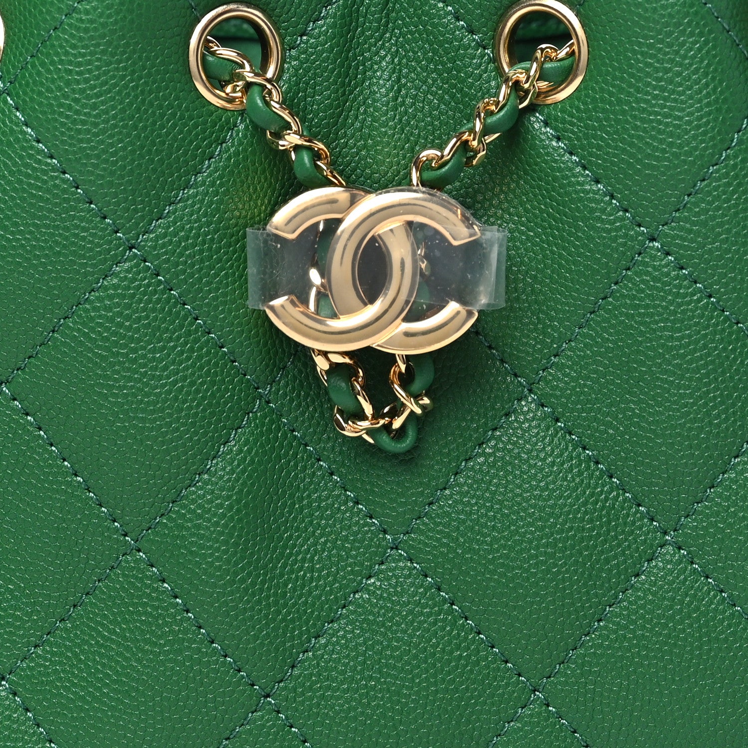 Chanel Caviar Quilted Mini Chanel 25 Handbag Green 8 of 11