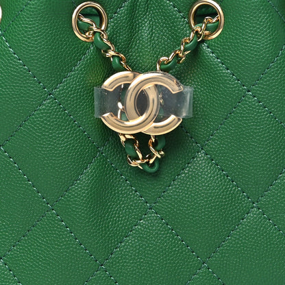 Chanel Caviar Quilted Mini Chanel 25 Handbag Green 8 of 11