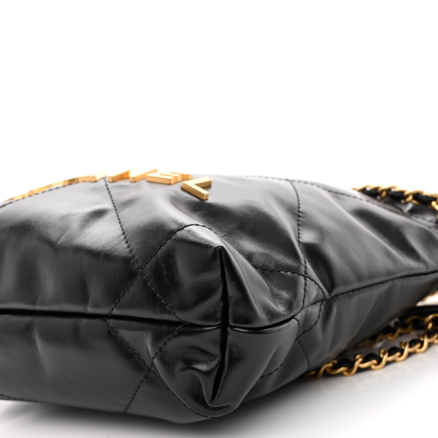 Chanel Shiny Calfskin Quilted Mini Chanel 22 Black 9 of 9
