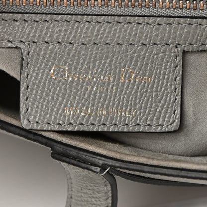 Christian Dior Grained Calfskin Saddle Bag Grey 6 of 11