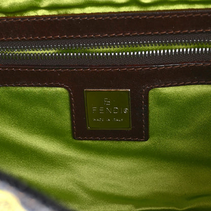 Fendi Denim Flower Applique Baguette Blue 6 of 11