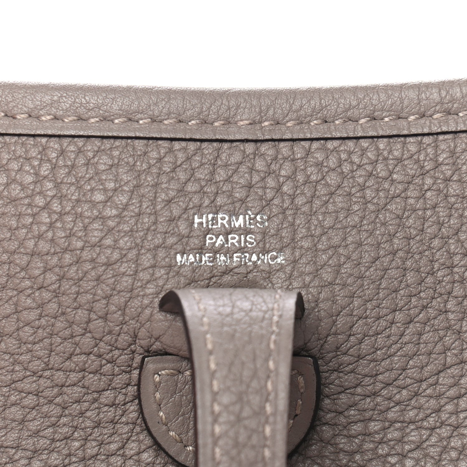 Hermes Taurillon Clemence Evelyne TPM Gris Asphalte 6 of 9