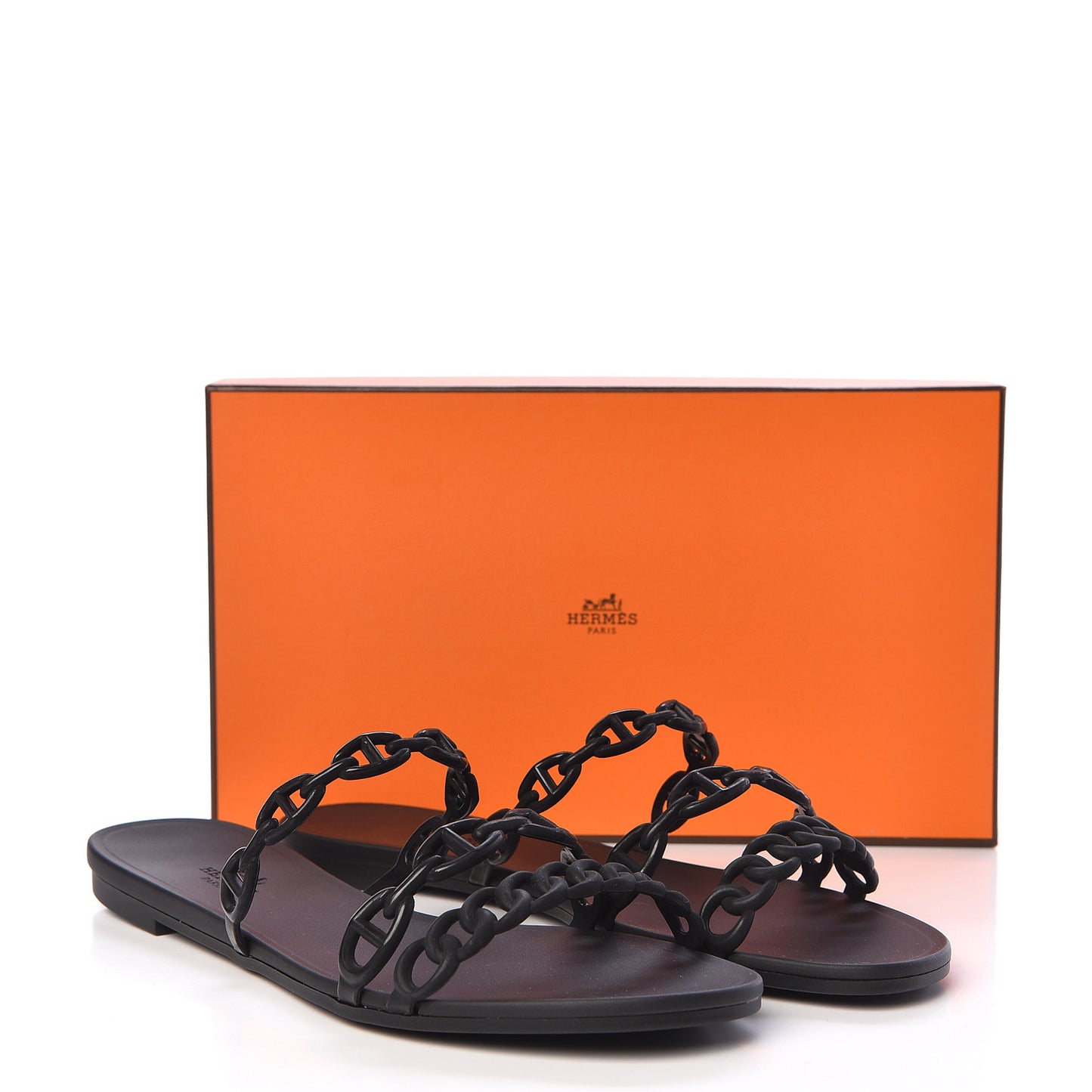 Rubber Chaine d'Ancre Rivage Sandals 40 Black