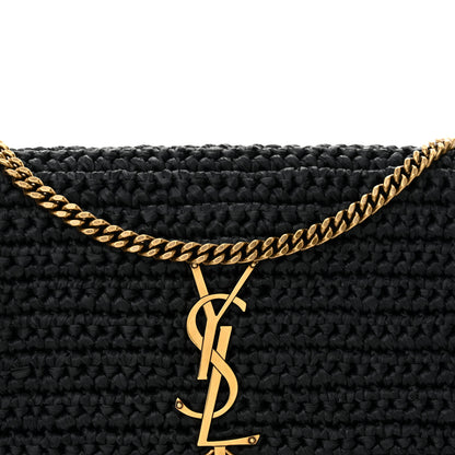Saint Laurent Raffia Monogram Tassel Kate 99 Black 7 of 10