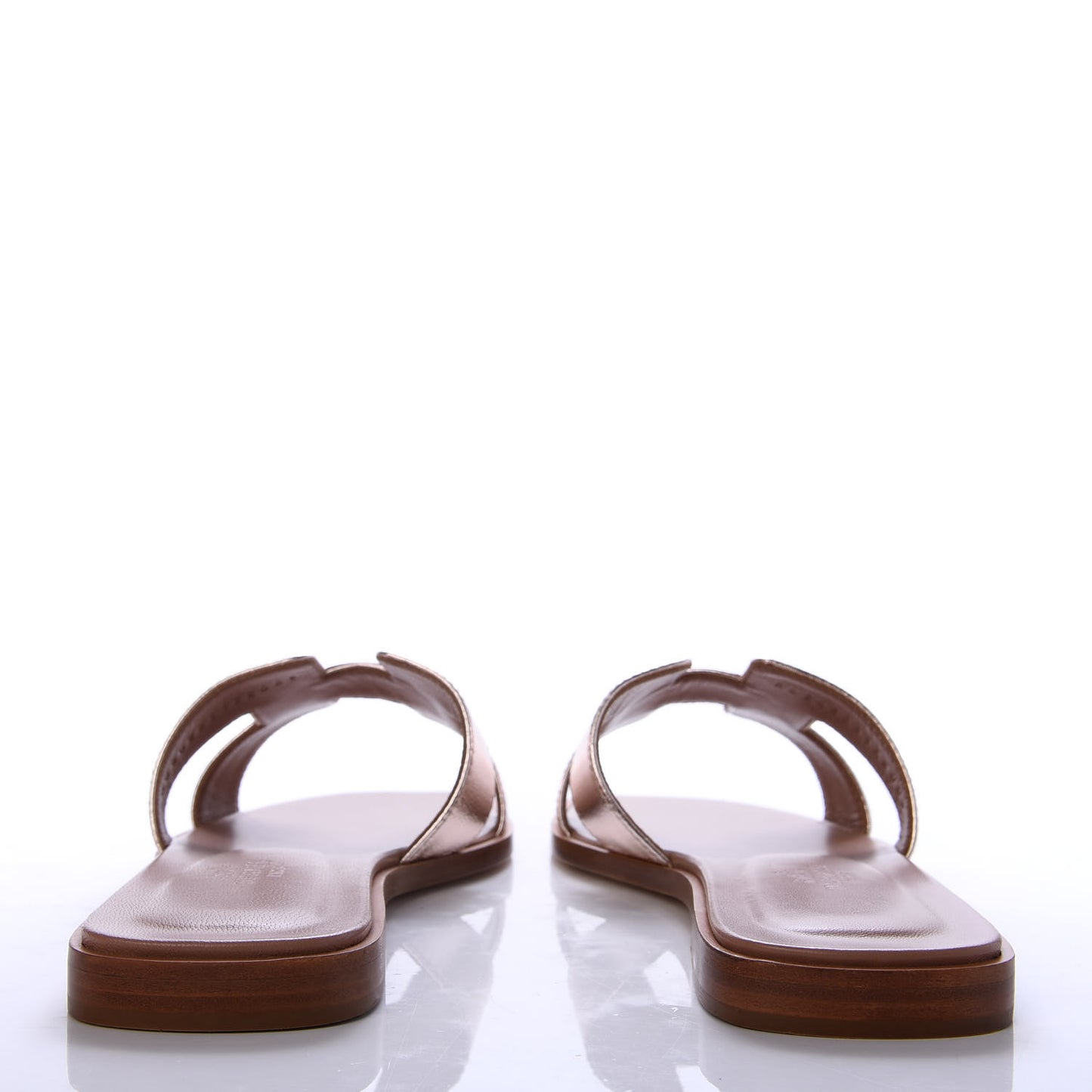 Metallic Nappa Oran Sandals 37 Rose Dore