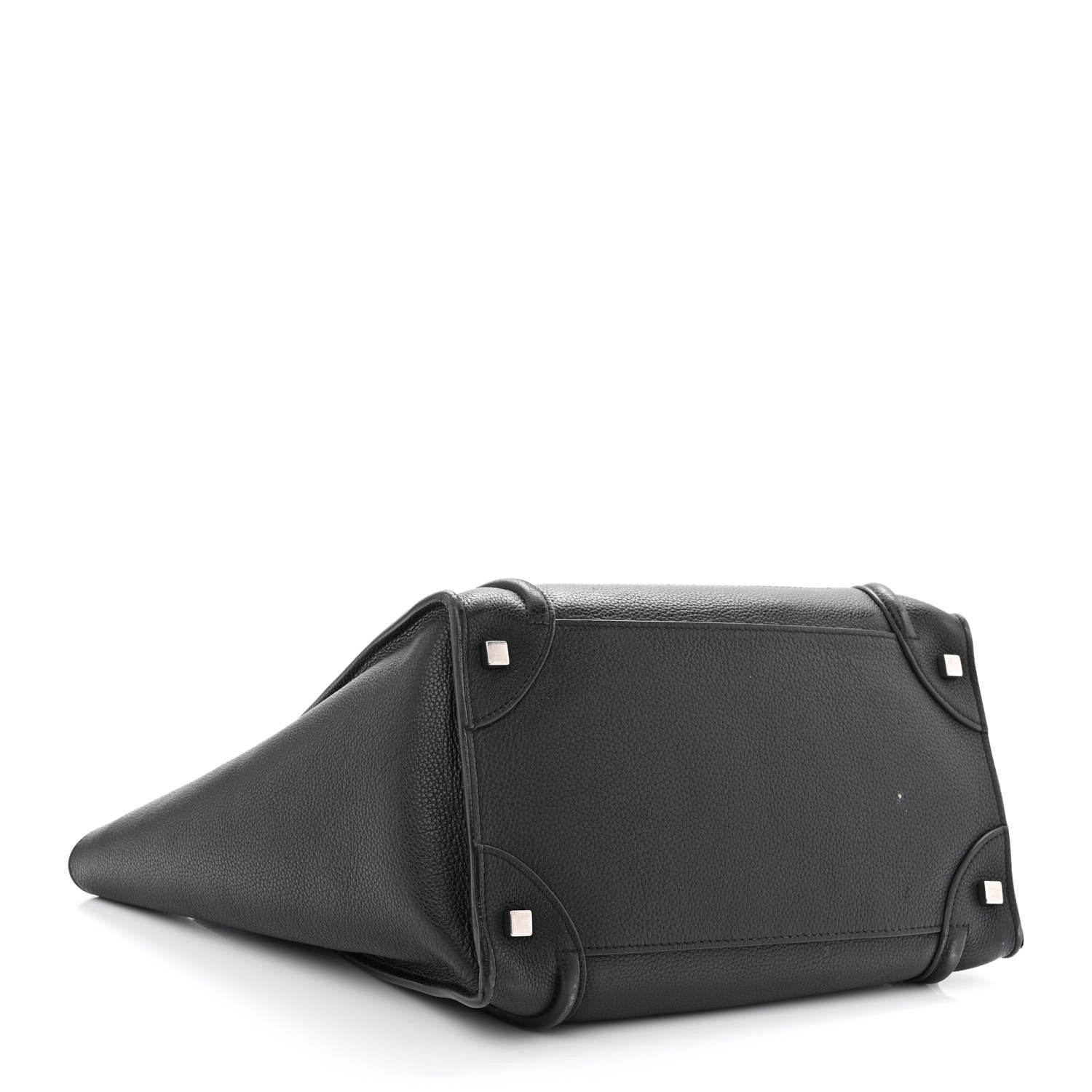 Celine Drummed Calfskin Mini Luggage Black 4 of 9