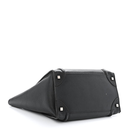 Celine Drummed Calfskin Mini Luggage Black 4 of 9