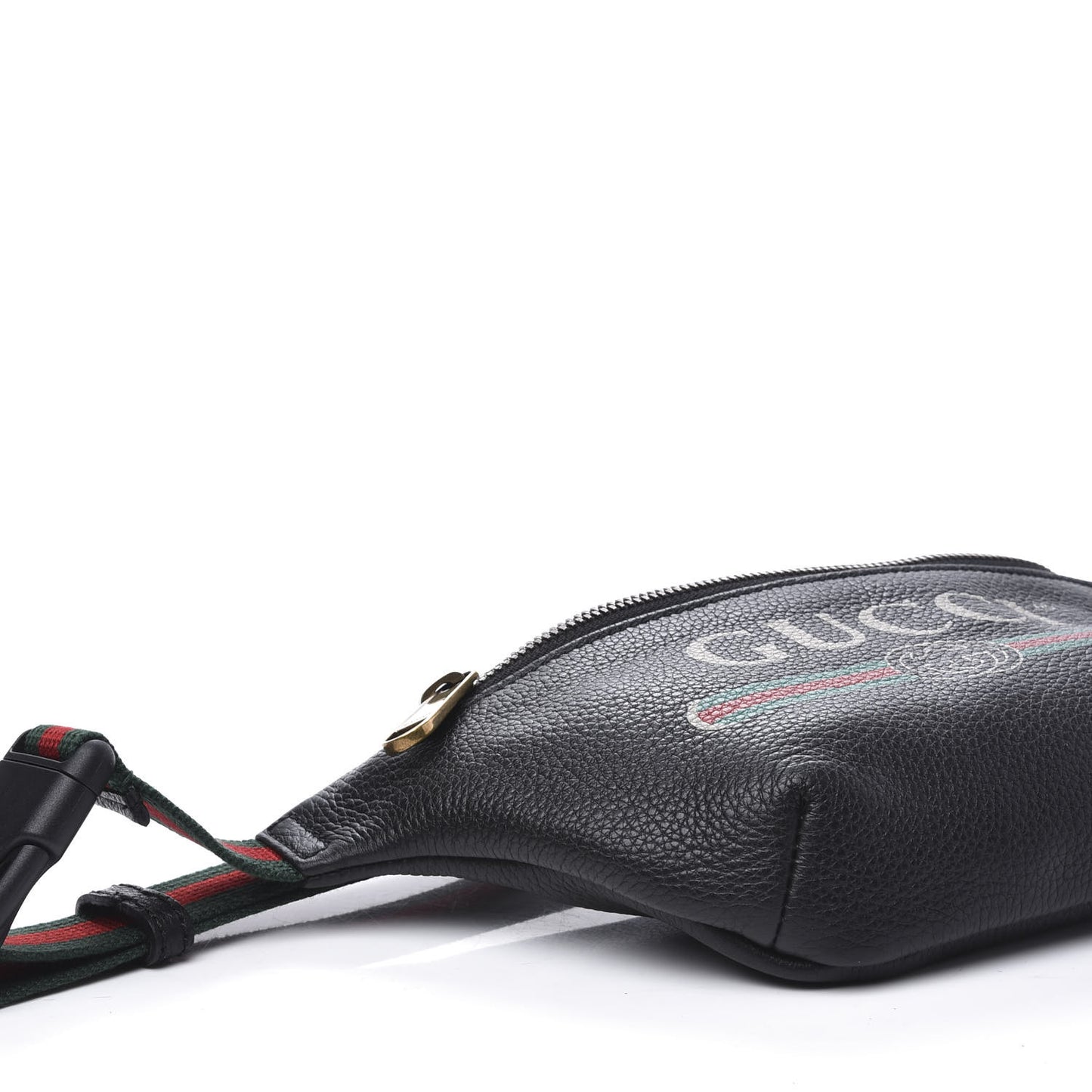 Grained Calfskin Small Logo Belt Bag Black