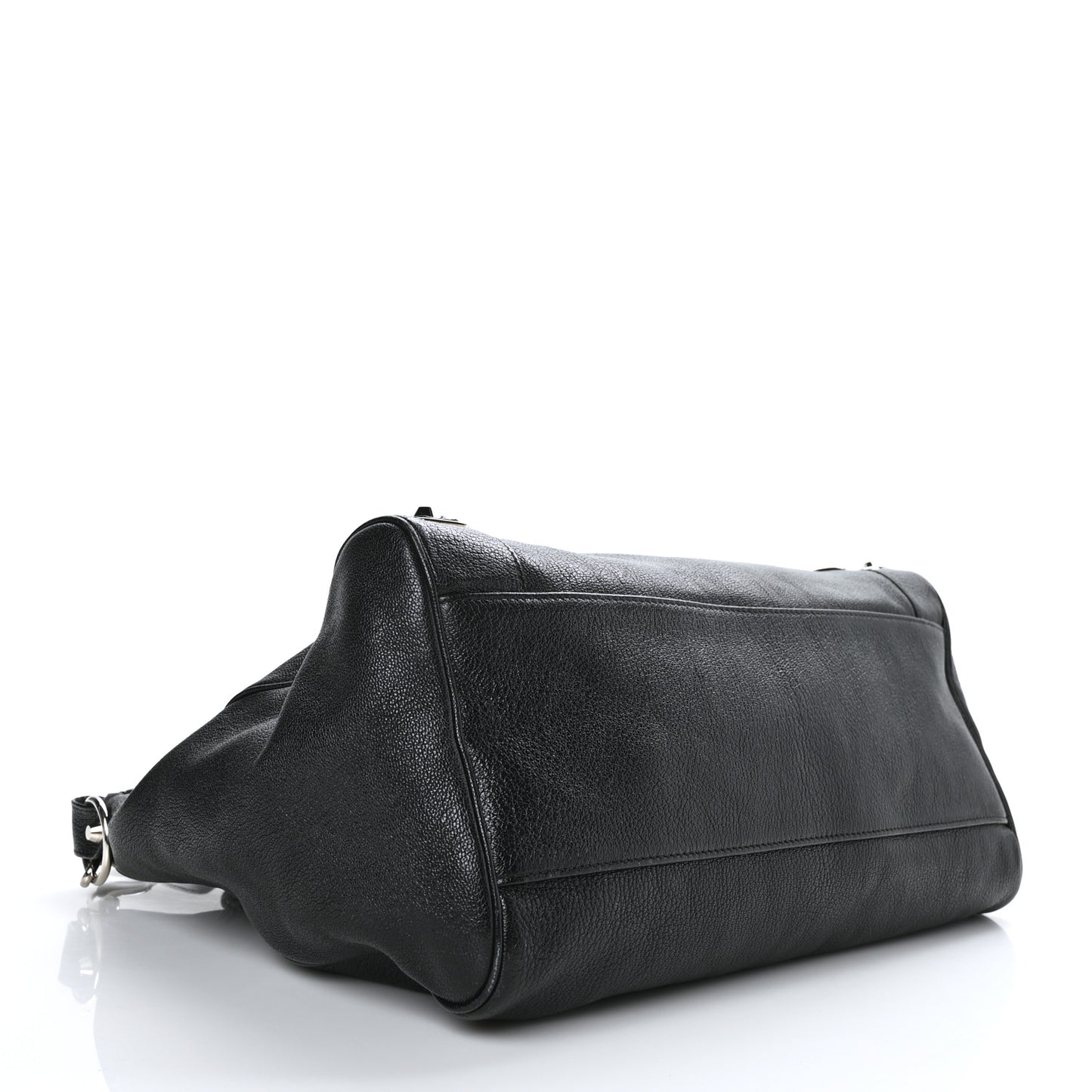 Chevre Silver Metallic Edge Hardware Velo Black