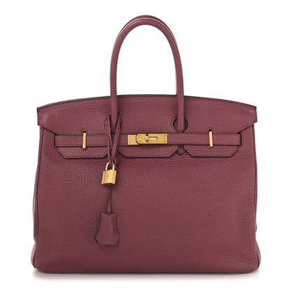 Hermes Taurillon Clemence Birkin 35 Bois de Rose 1 of 15