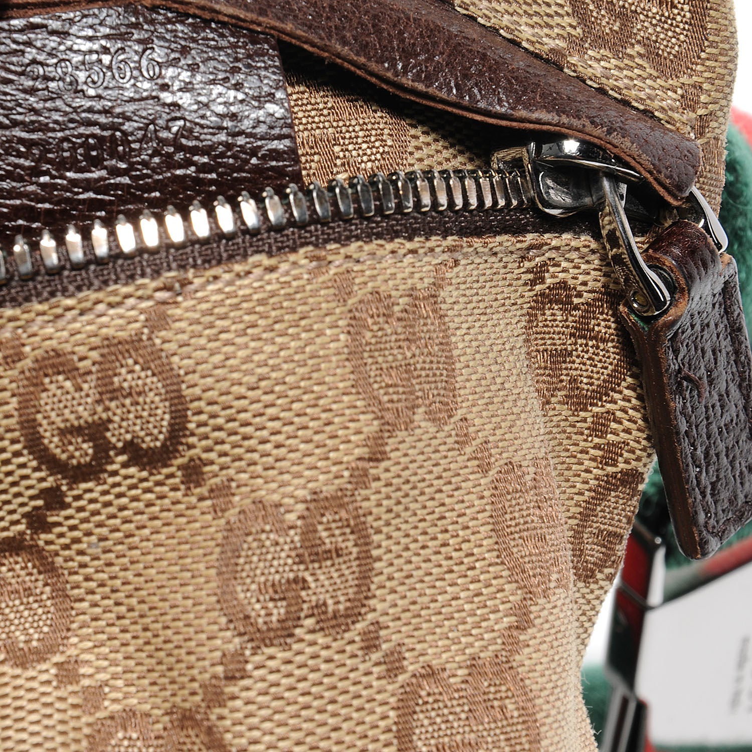 Gucci GG Monogram Web Double Pocket Belt Bag Ebony 6 of 8