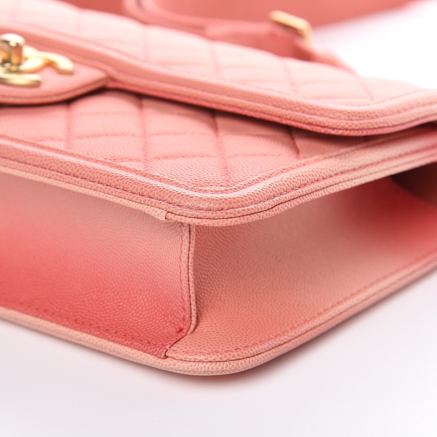 Chanel Caviar Quilted Medium Sunset On The Sea Flap Coral 9 of 9