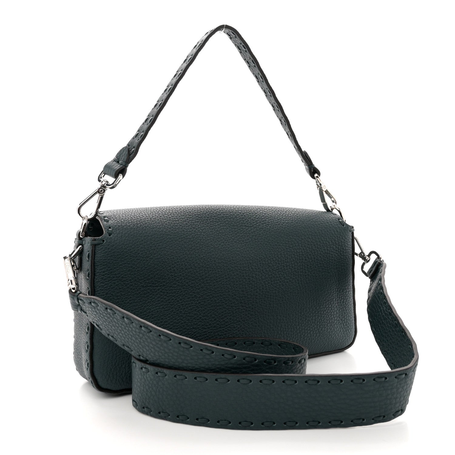 Fendi Cuoio Roma Sellerissima Nappa Sintetica Tape Stitch Baguette Amazzonia 3 of 10