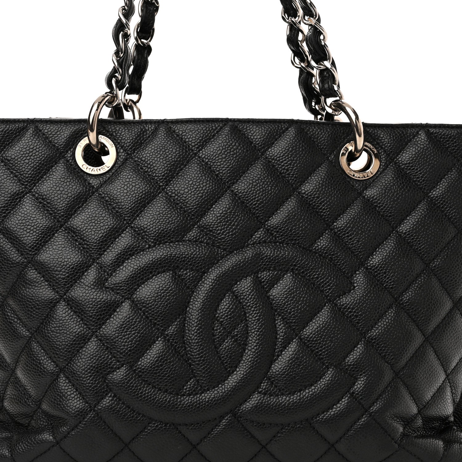 Chanel Caviar Quilted Grand Shopping Tote GST Black 8 of 11