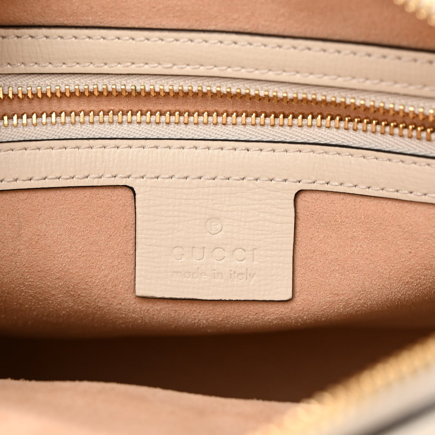 GG Supreme Monogram Small Horsebit 1955 Shoulder Bag Beige Mystic White