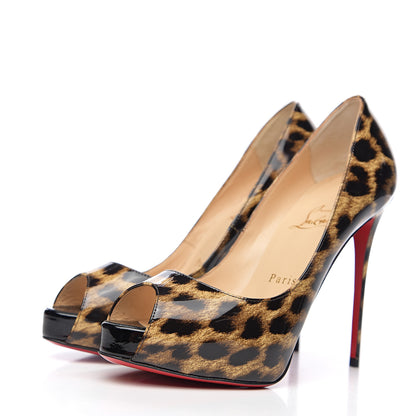 Christian Louboutin Patent Leopard New Very Prive 120 Pumps 36.5 Brown 3 of 7