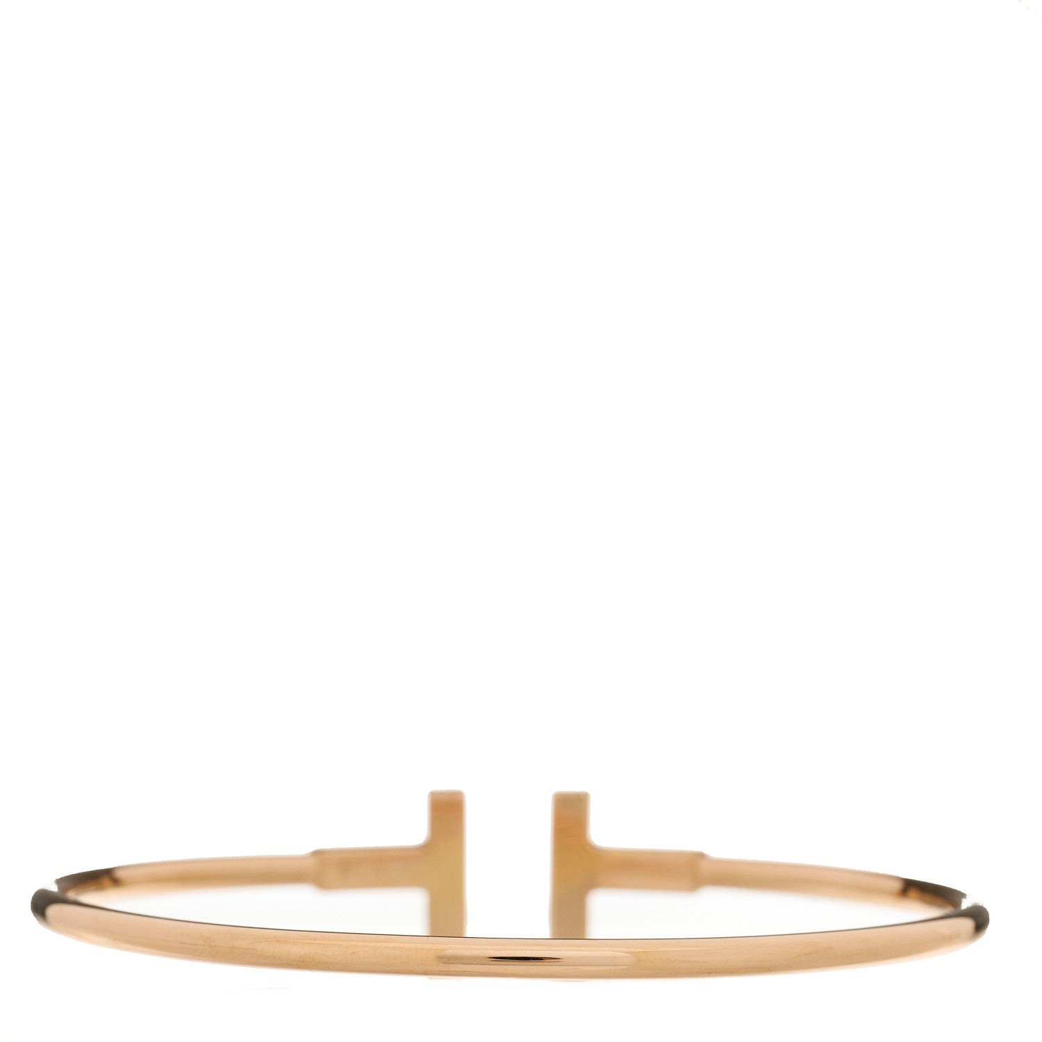 Tiffany 18K Rose Gold Diamond Mother of Pearl T Wire Bracelet 2 of 3