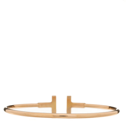 Tiffany 18K Rose Gold Diamond Mother of Pearl T Wire Bracelet 2 of 3