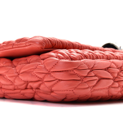 Miu Miu Nappa Matelasse Crystal Flap Clutch Lacca 5 of 9