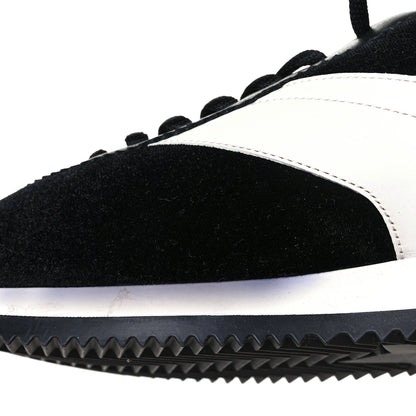 Christian Dior Velvet Mix Diorun Sneakers 36 Black Off White 9 of 11