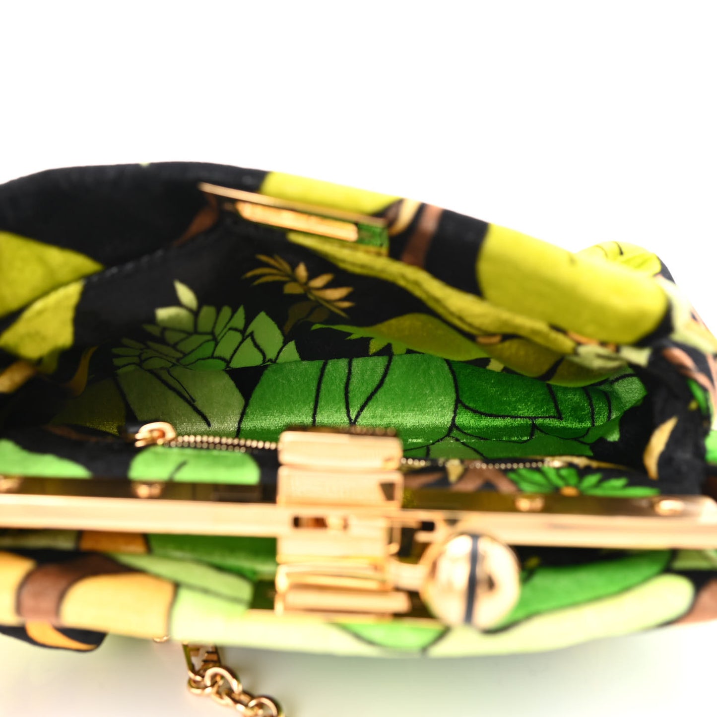 Velvet Dream Garden Small Peekaboo Click Bag Verde Multicolor Black