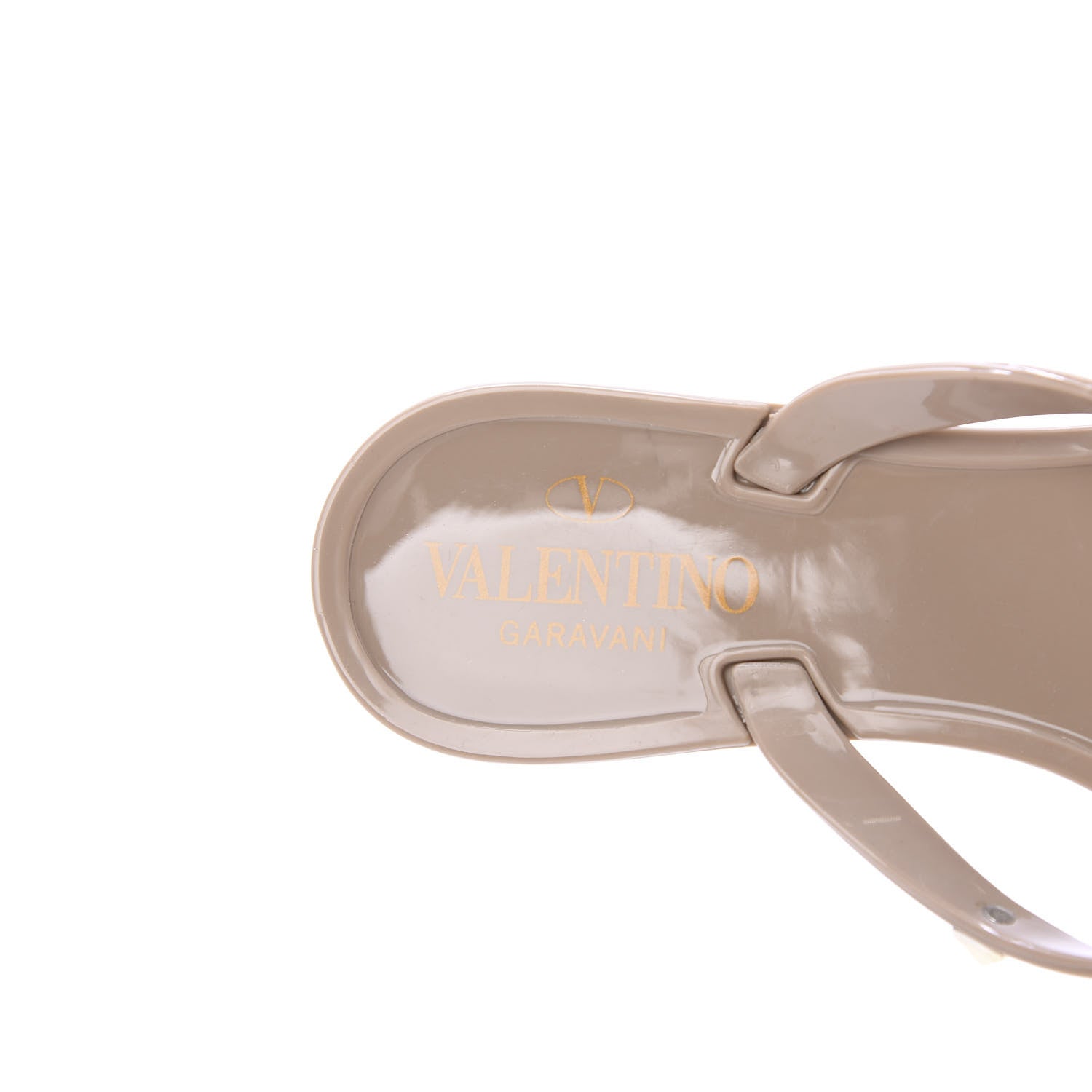 Valentino Garavani PVC Jelly Rockstud Bow Thong Sandals 36 Poudre 7 of 7