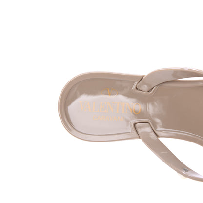 Valentino Garavani PVC Jelly Rockstud Bow Thong Sandals 36 Poudre 7 of 7