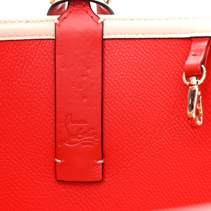 Christian Louboutin Calfskin PVC Love Spikes East West Cabata Tote Latte Multicolor 6 of 13