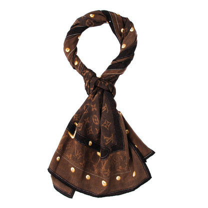 Louis Vuitton Silk Monogram New Denim Bandana Scarf Ebene 1 of 5