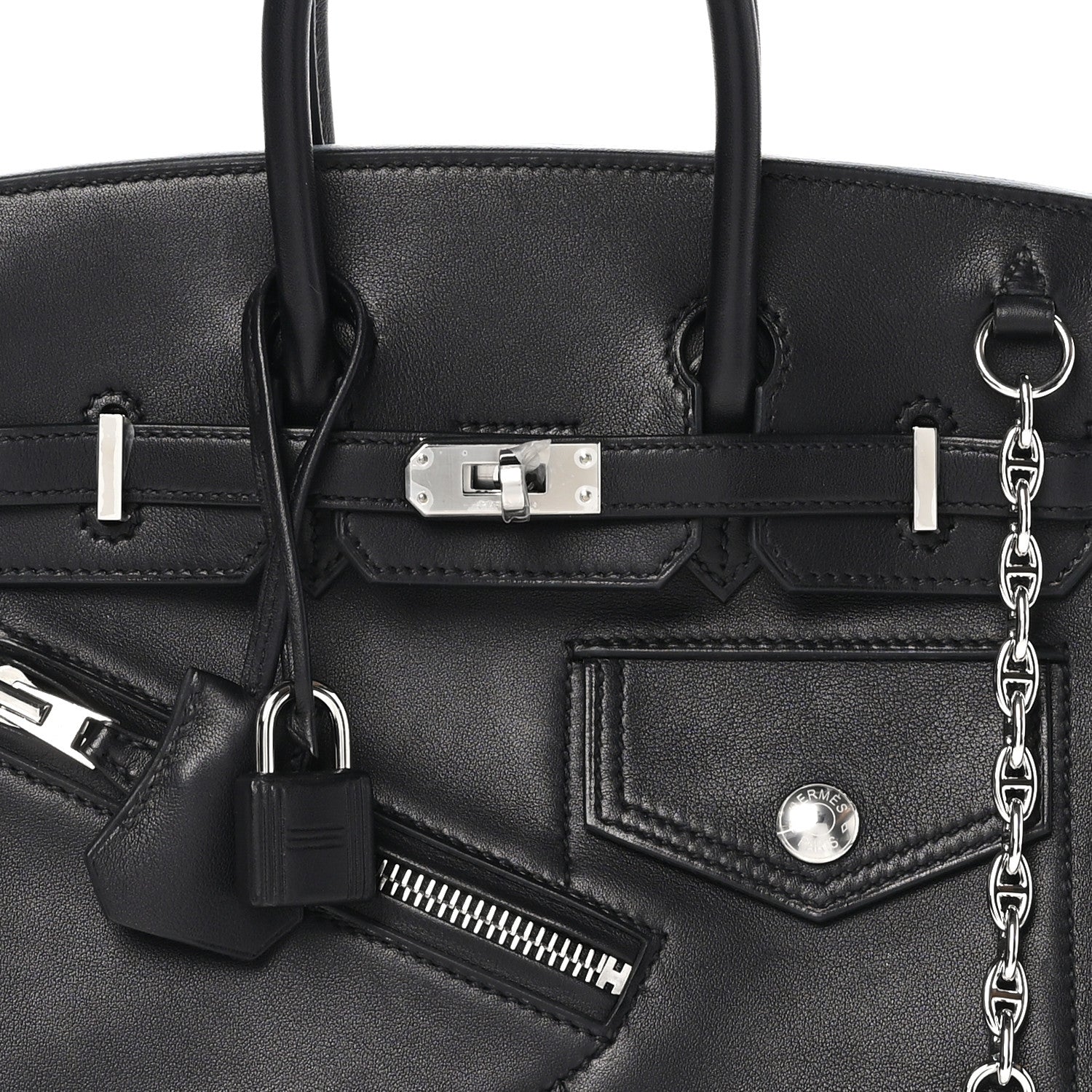 Hermes Veau Volupto Rock Birkin 25 Black 9 of 13