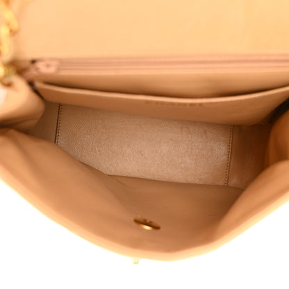 Chanel Lambskin Quilted Flap Shoulder Bag Beige 5 of 18
