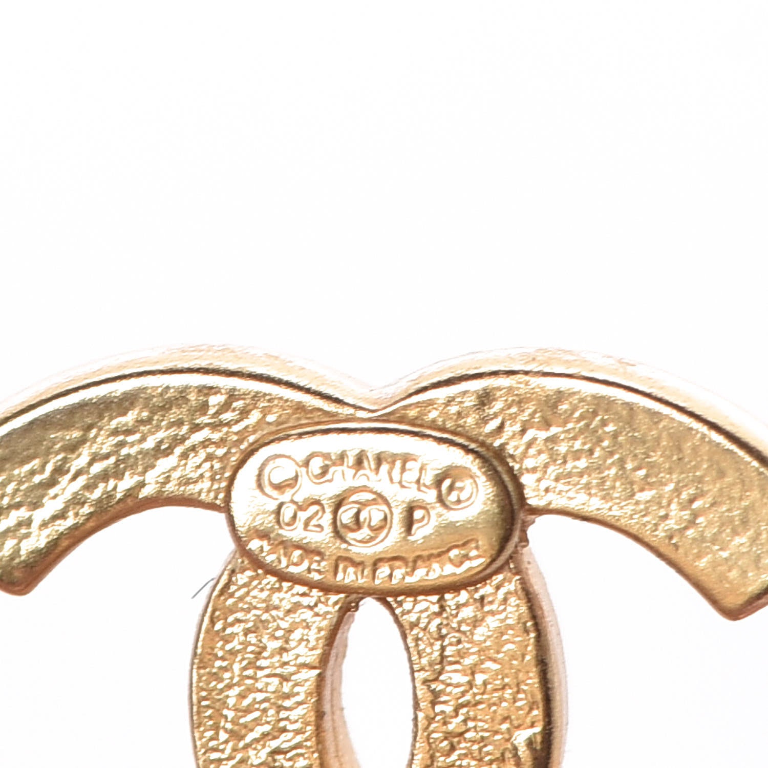 Chanel Crystal Heart CC Drop Earrings Gold 3 of 5
