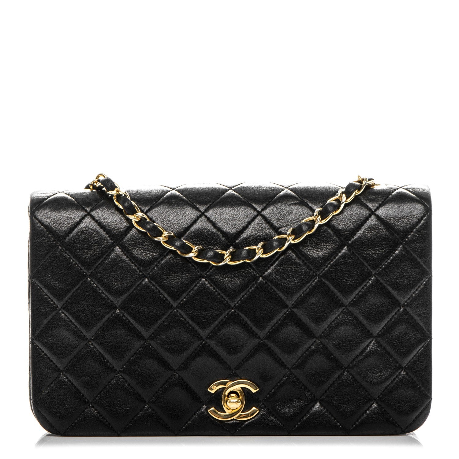 Chanel Lambskin Quilted Small Single Flap Black 1 of 10